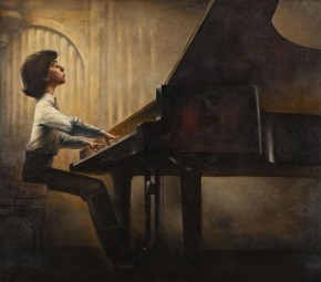 Portrait of the pianist Zh. Kisin