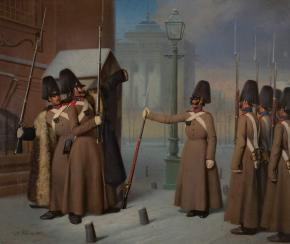 Смена караула лейб-гвардии Измайловского полка у Зимнего дворца
