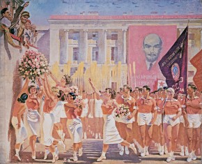 Sergei Kirov Reviews the Athletic Parade